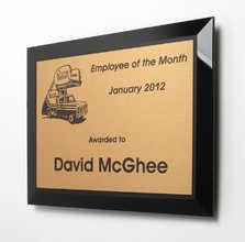 Classic Black Glass Plaque